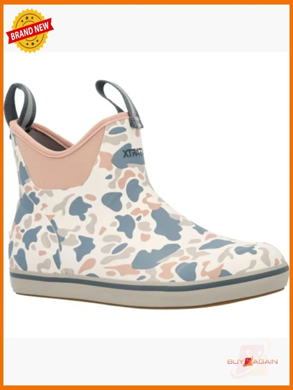 Waterproof Slip-Resistant Ankle Deck Boots with Pull-On Tabs